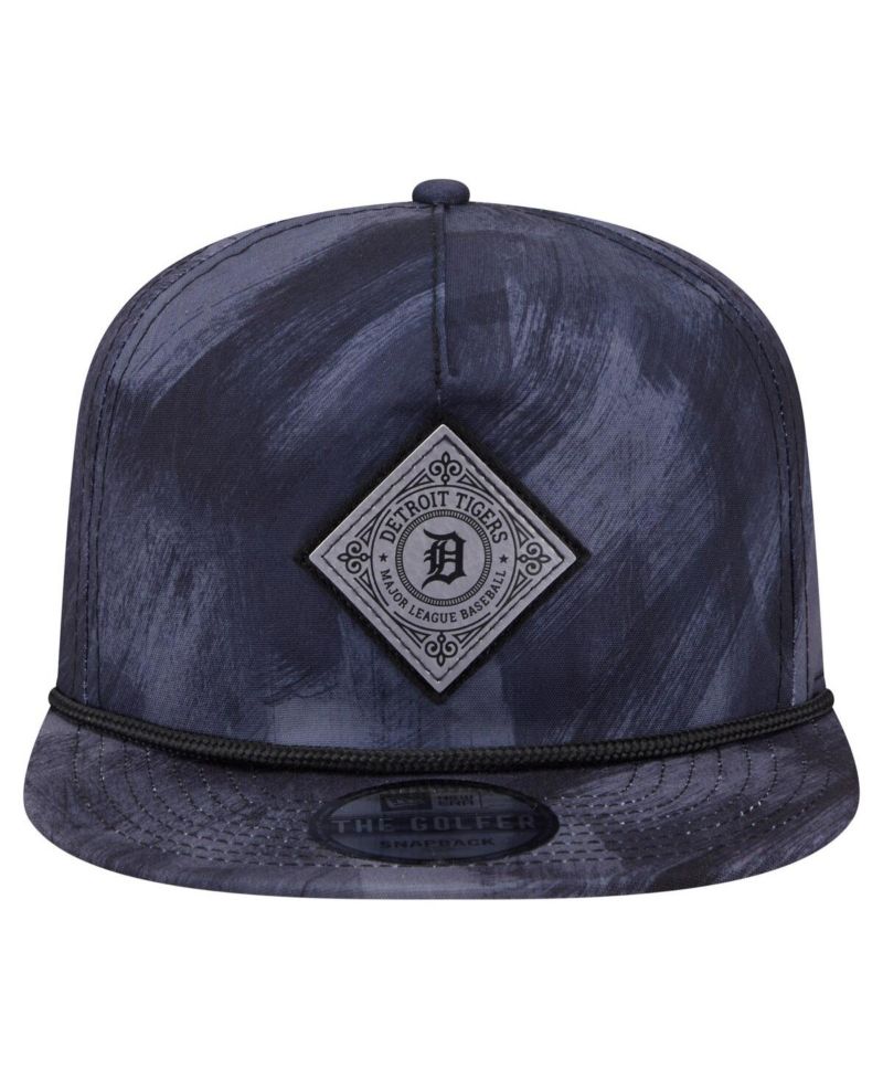 Men's Navy Detroit Tigers Printed Golfer Snapback Hat