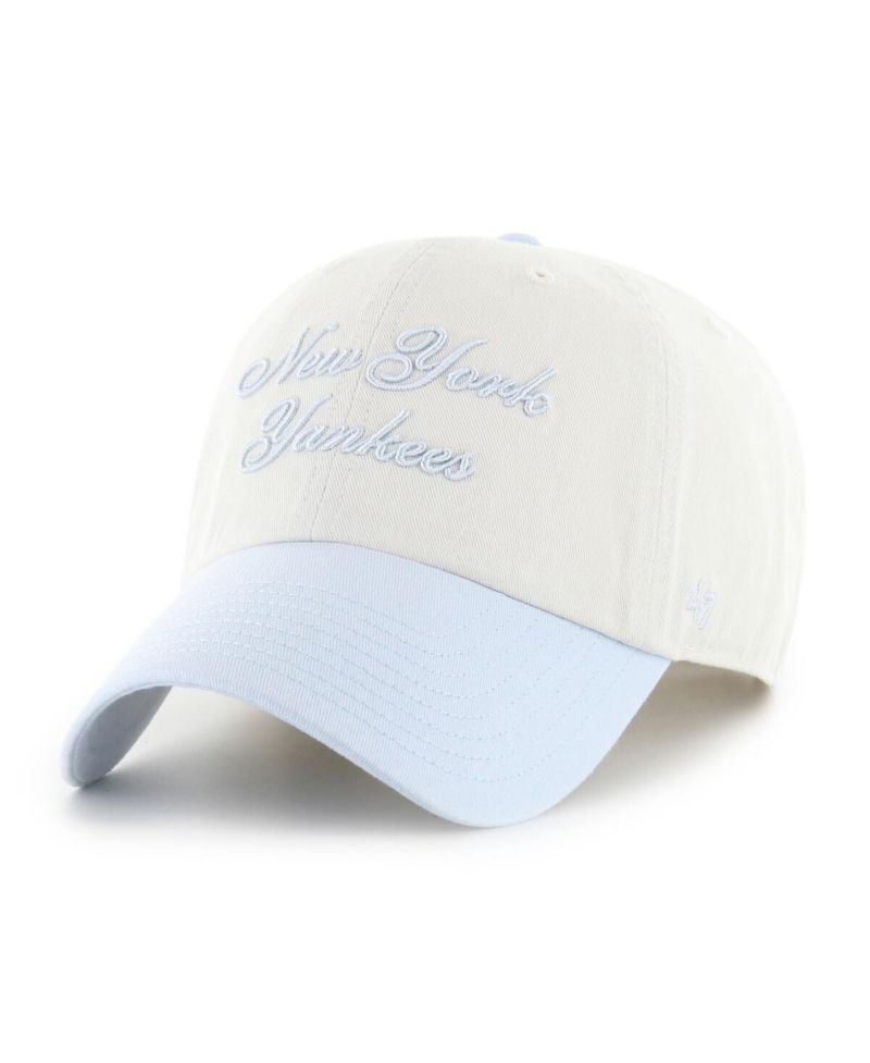 Women's White/Light Blue New York Yankees Gelato Two-Tone Clean Up Adjustable Hat