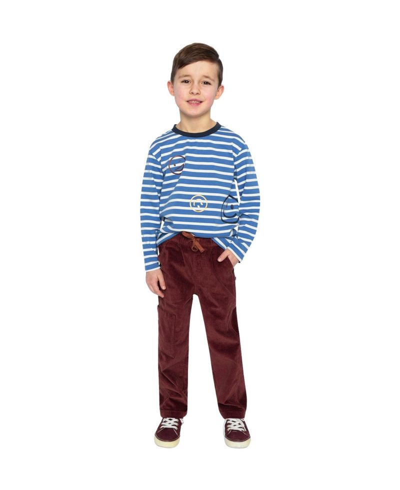 Little and Big Boy 6- 12 Long Sleeve T-Shirt Stripes