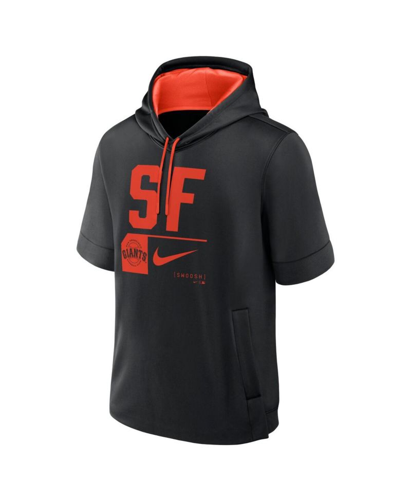 Men's Black San Francisco Giants Tri Code Lockup Short Sleeve Pullover Hoodie