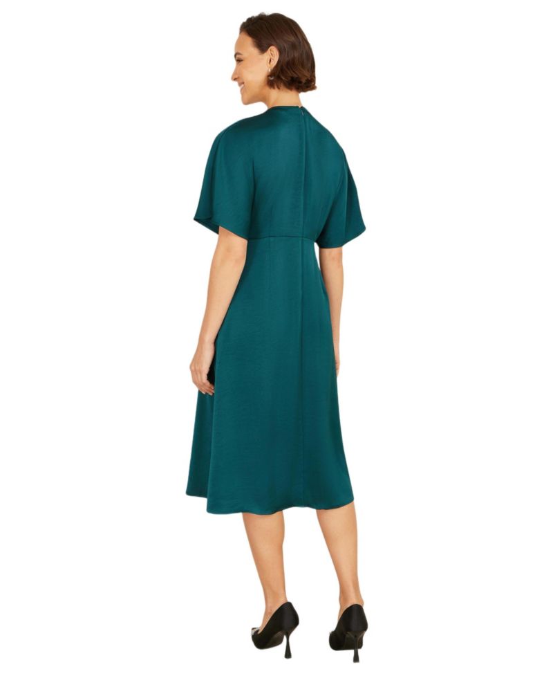 Women's Satin Midi Kimono Dress