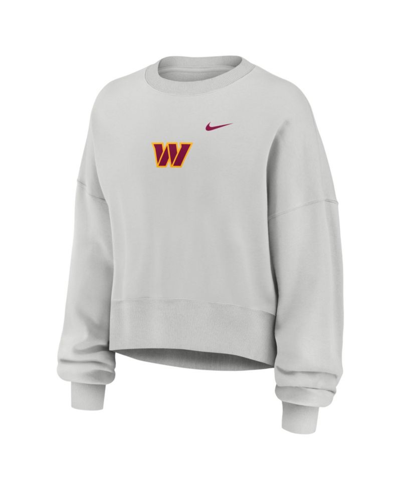 Women's Gray Washington Commanders Oversized Primetime Phoenix Fleece Sweatshirt
