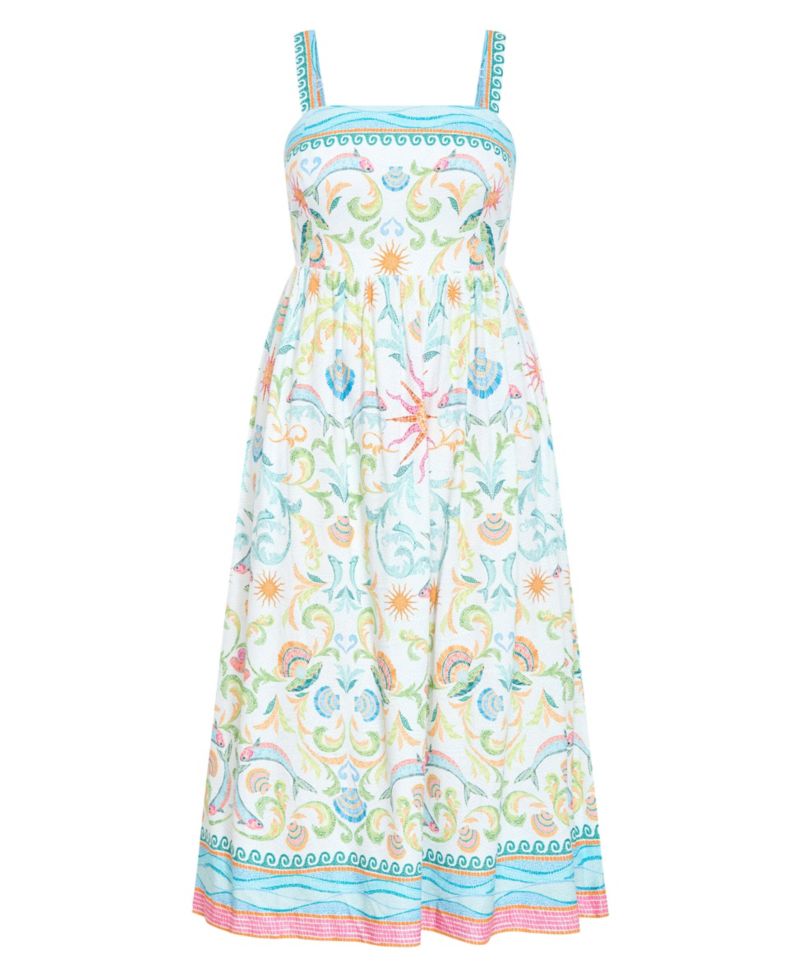 Women's Calissa Seascape Print Maxi Dress