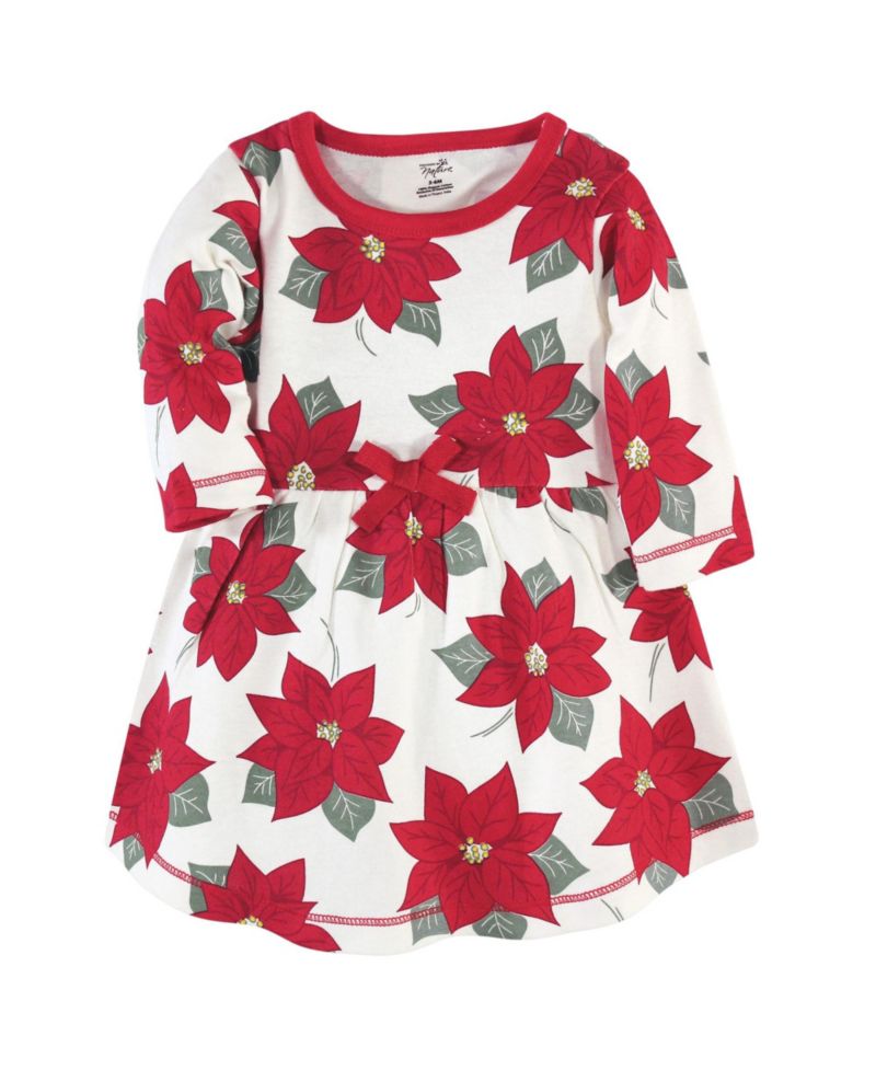 Big Girls Natural Long-Sleeve Dress Pair