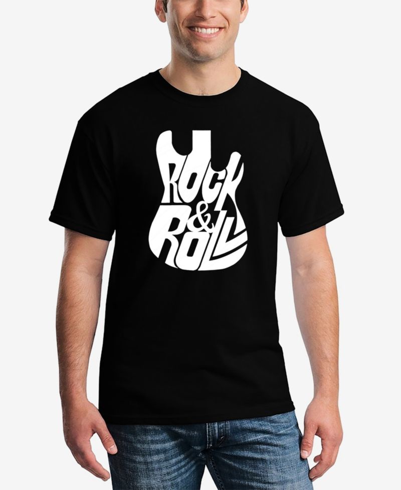 Rock And Roll Guitar - Men's Word Art T-Shirt