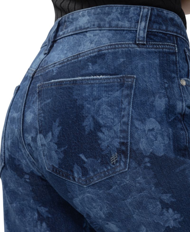 Women's Avery High-Rise Straight-Leg Floral Jeans