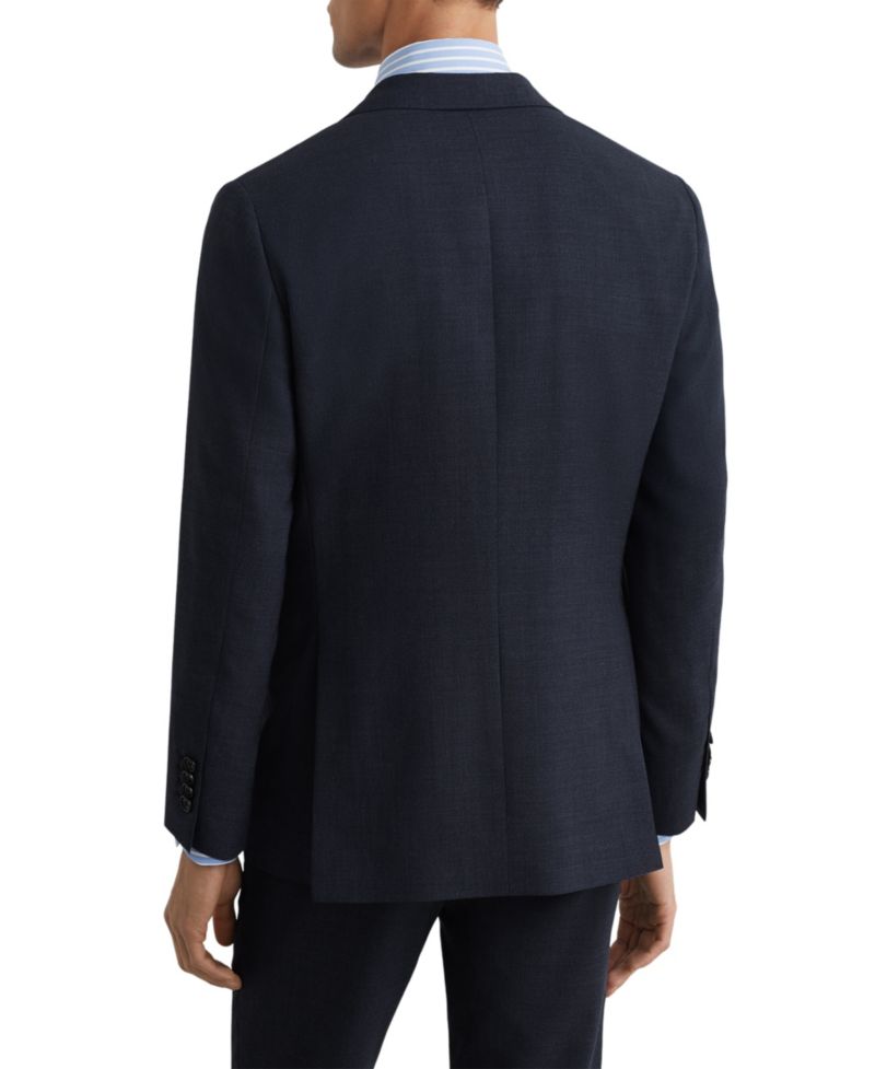 Men's Fiber Tailored-Fit Wool Textured Single-Breasted Blazer