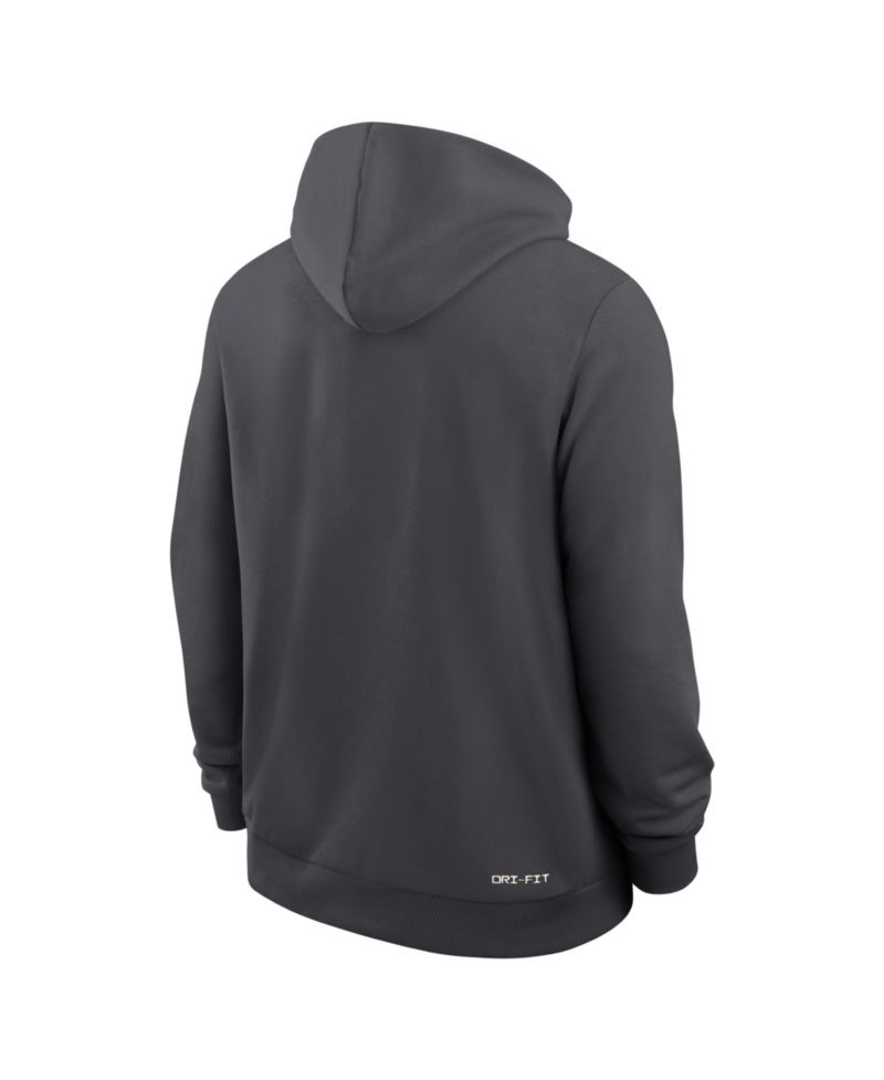Men's Anthracite Texas Longhorns 2026 Sideline Standard Issue Dri-FIT Full-Zip Hoodie