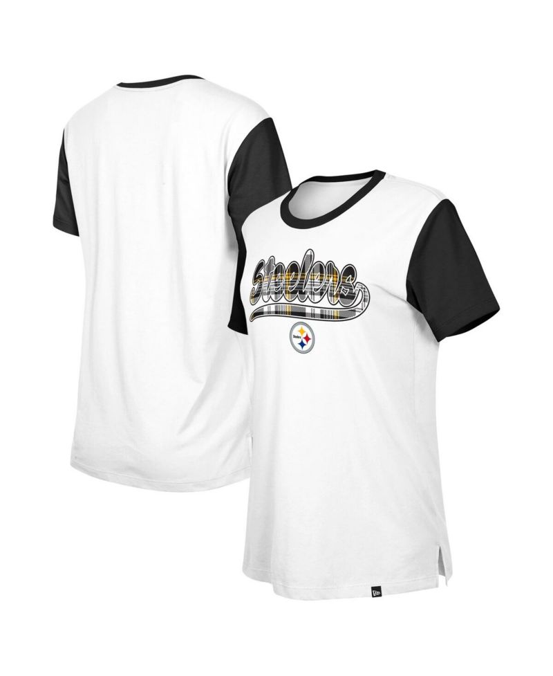 Women's White/Black Pittsburgh Steelers 3rd Down T-Shirt