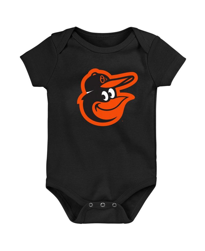 Newborn and Infant Boys and Girls Black Baltimore Orioles Primary Team Logo Bodysuit