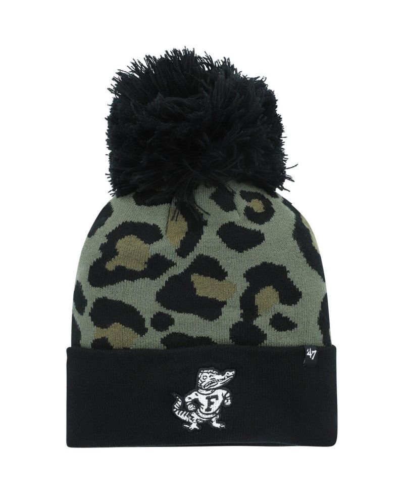 Women's Hunter Green Florida Gators Bagheera Cuffed Knit Hat with Pom