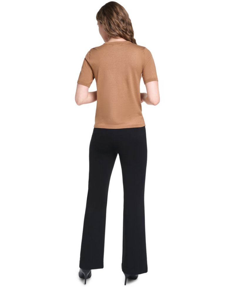 Petite Crewneck Short-Sleeve Sweater