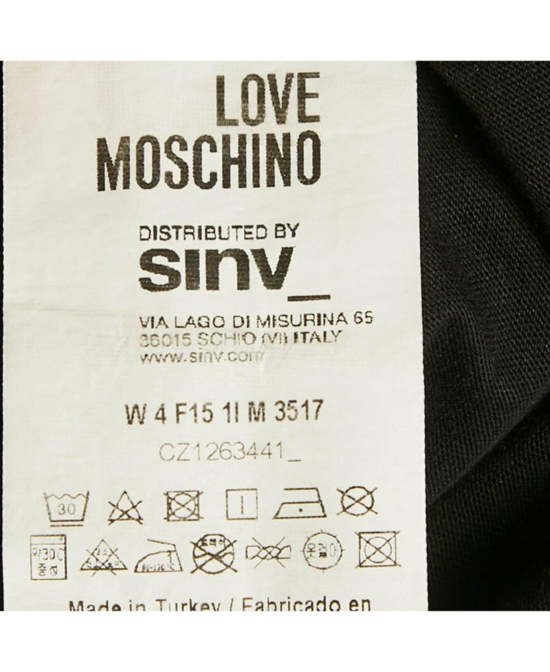Women's Black 100% Made With Love Logo Print Cotton T-Shirt