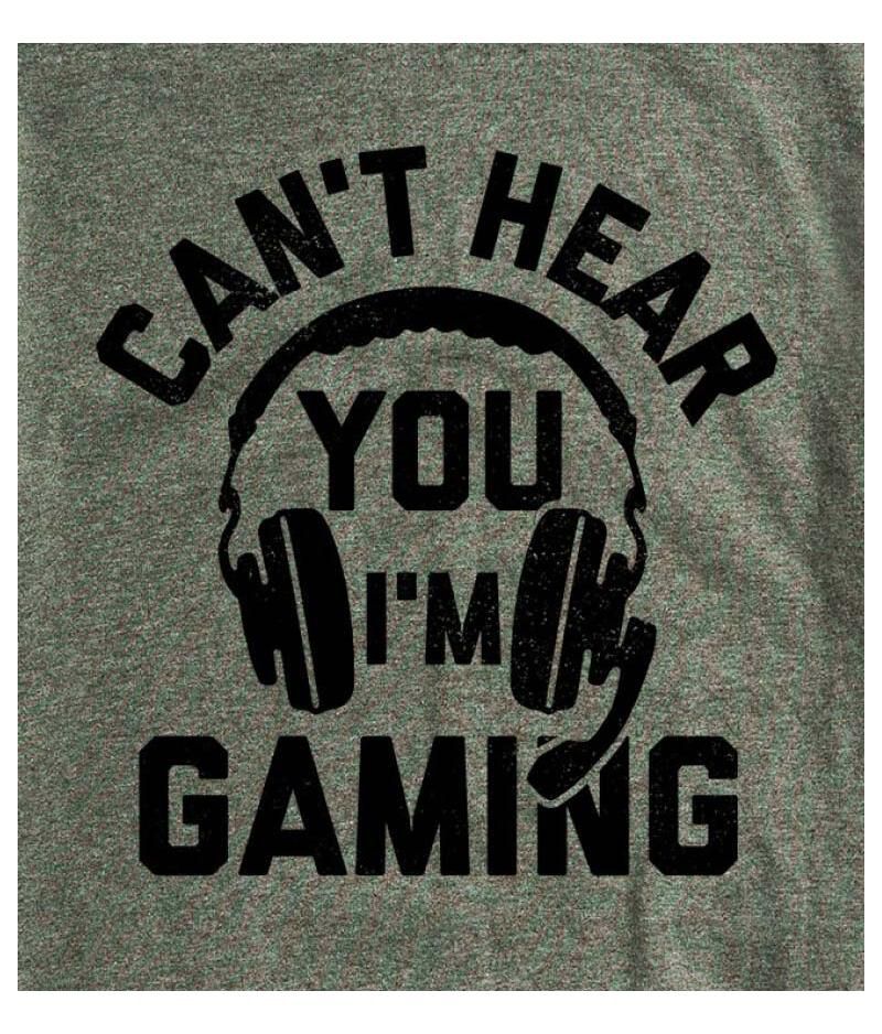 Hybrid Apparel Can't Hear You Gaming Men's Short Sleeve Tee