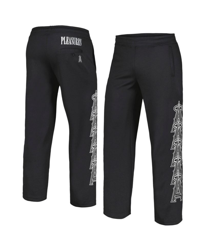 Men's Black Los Angeles Angels Pitcher Track Pants