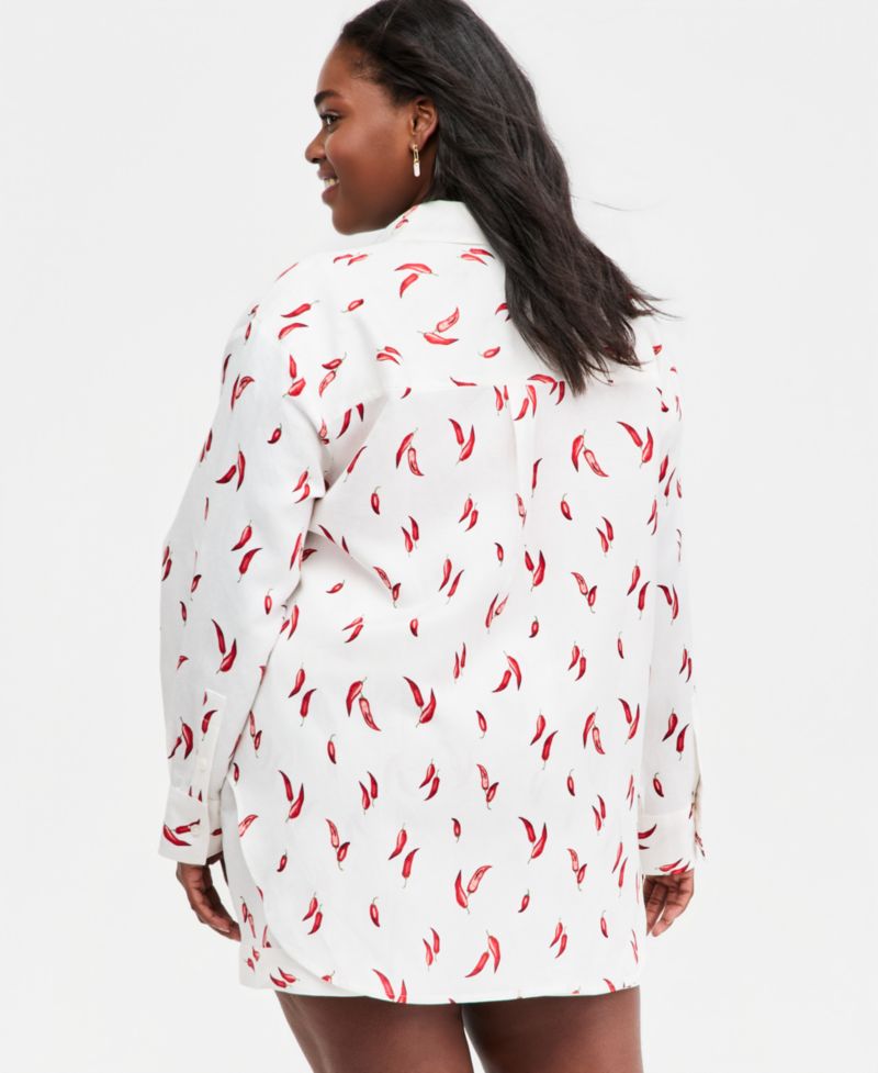Trendy Plus Size Set Pepper Toss Shirt
