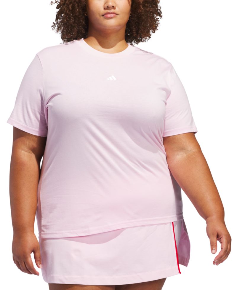 Plus Size Short-Sleeve Cotton Crewneck Logo T-Shirt