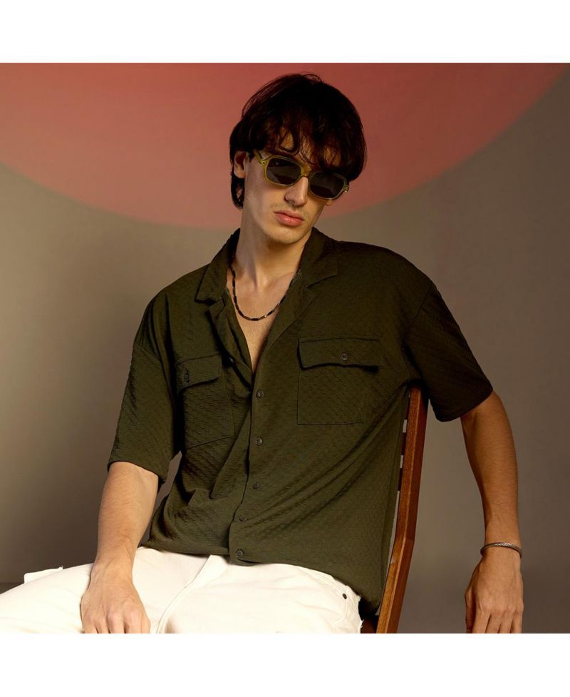 Men's Cubic Utility Oversized Shirt
