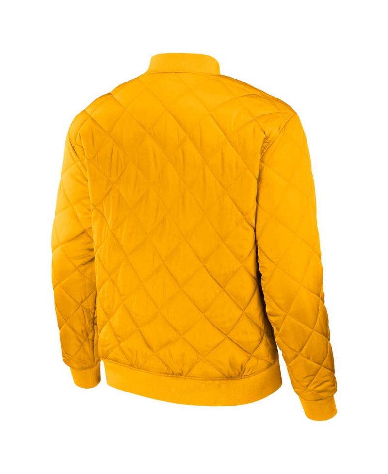 Men's Darius Rucker Collection by Black, Gold Milwaukee Brewers Reversible Full-Zip Bomber Jacket