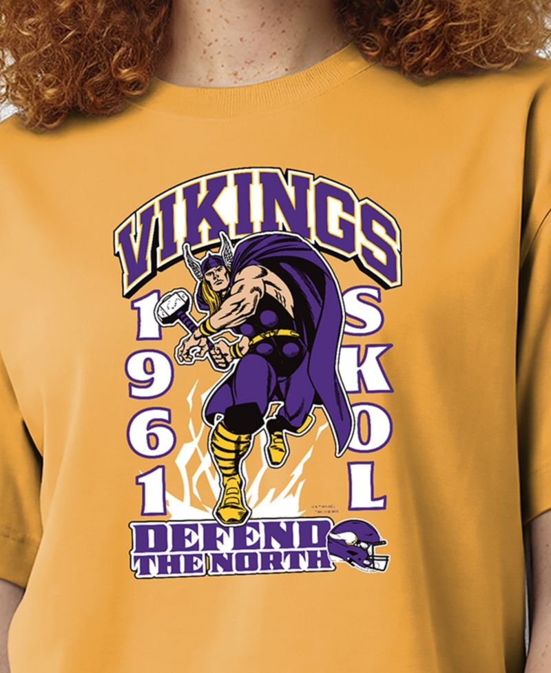 Women's Gold Minnesota Vikings Disney X Champion All Star T-Shirt