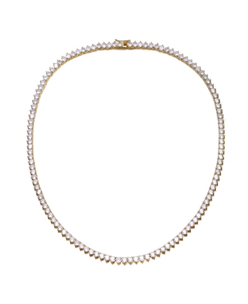 Minimalist Cubic Zirconia 4MM Tennis Necklace