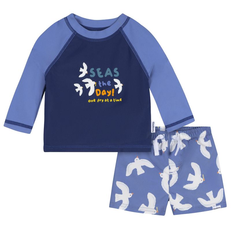 Baby Boys 2-Piece Rash guard and Trunks Set