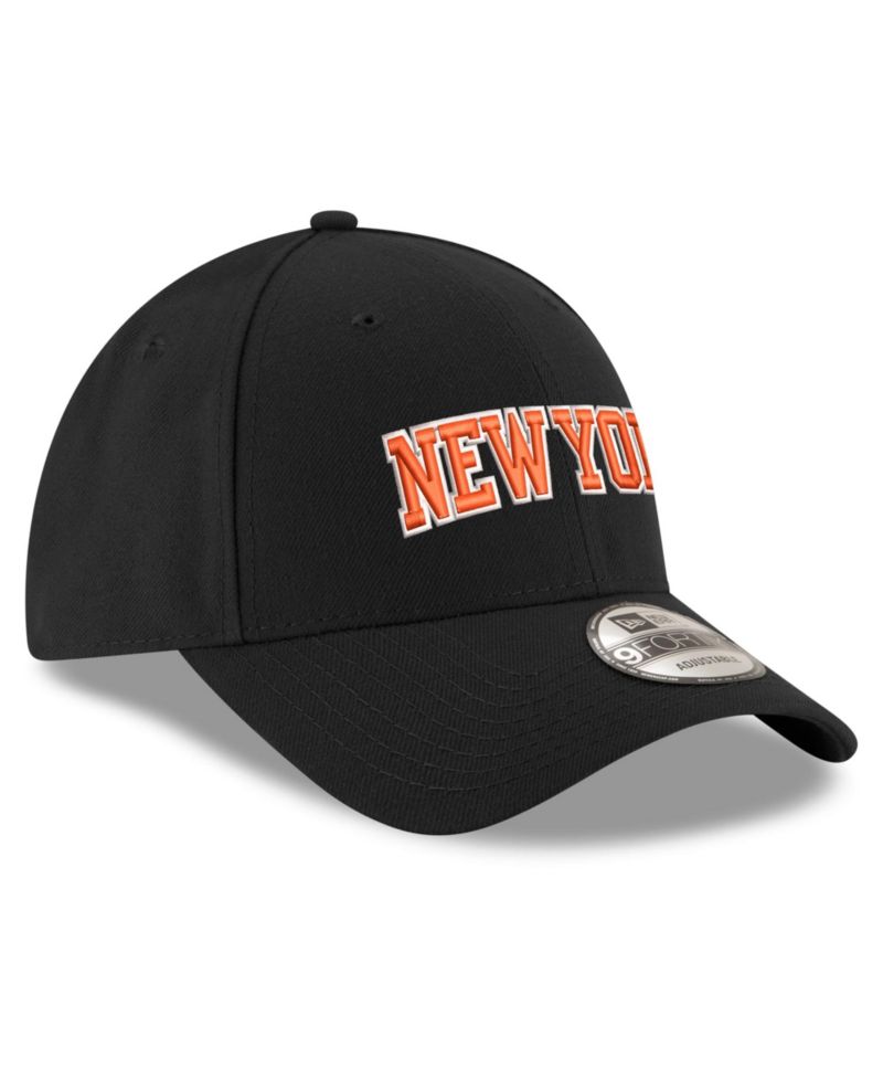 Big Boys and Girls Black New York Knicks Wordmark Adjustable Hat