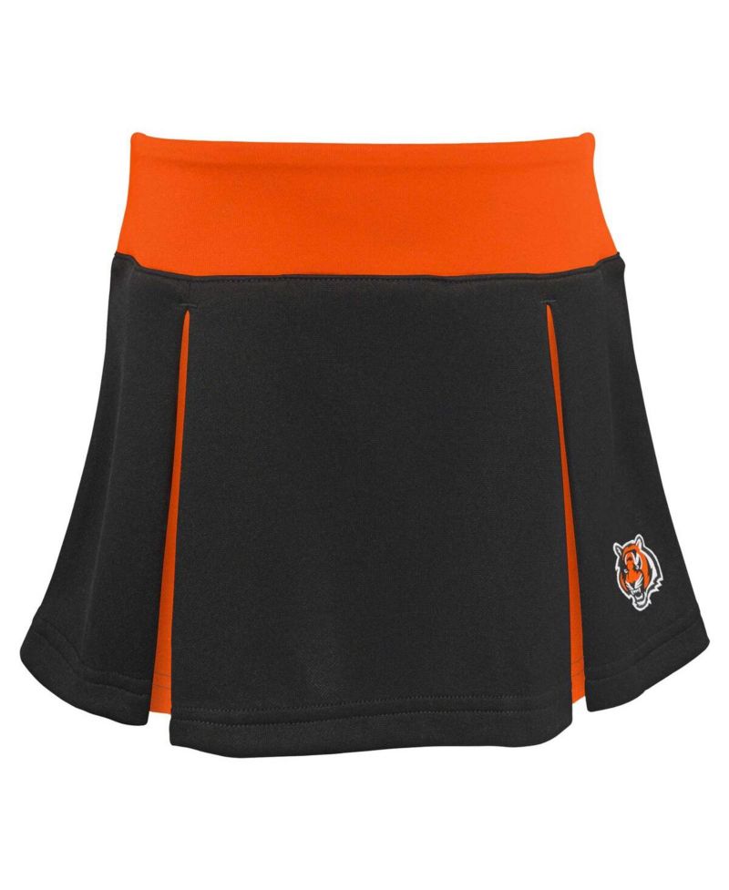 Big Girls 2-Piece Black Cincinnati Bengals Spirit Cheerleader Dress Set