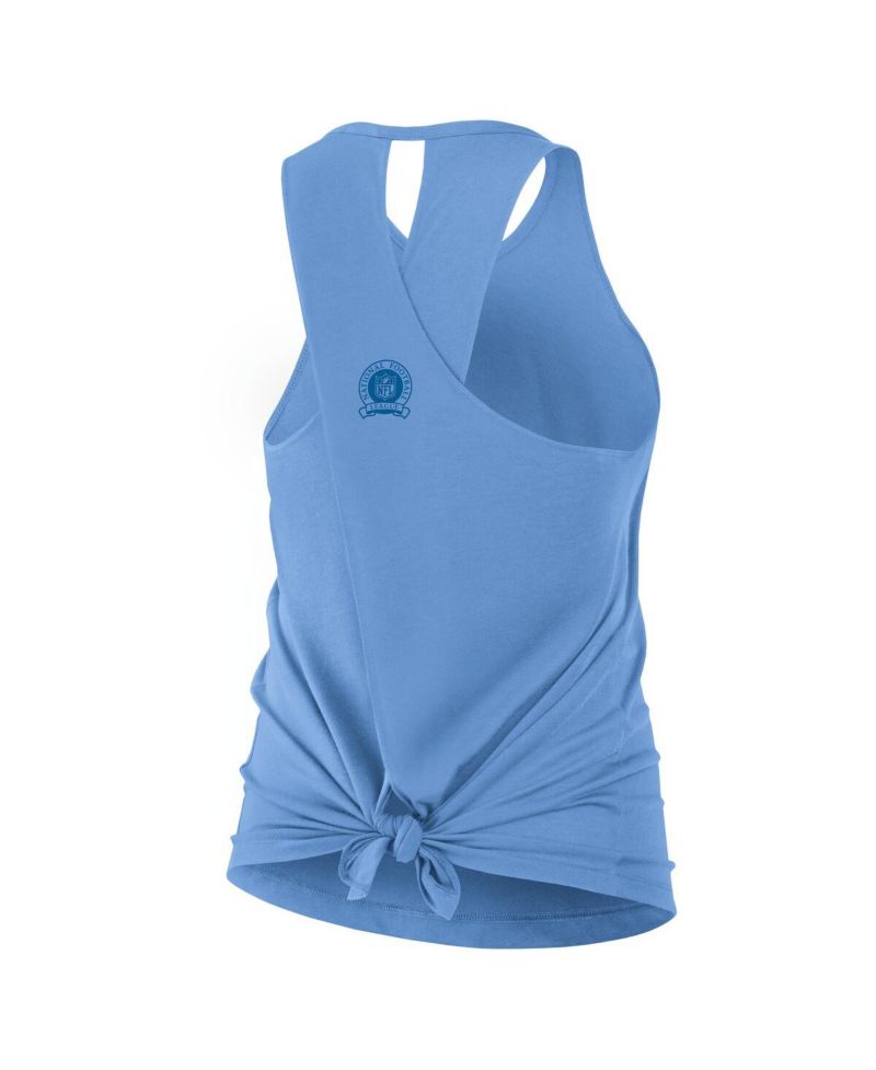 Women's Powder Blue Los Angeles Chargers Glory Crisscross Performance Tank Top