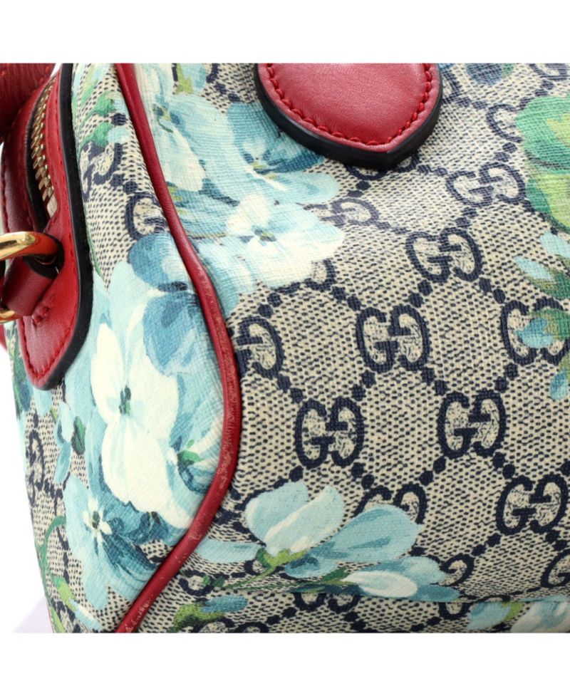 Nano Convertible Boston Bag Blooms Print GG Coated Canvas
