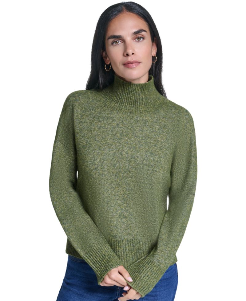 Women's Funnel-Neck Long-Sleeve Sweater