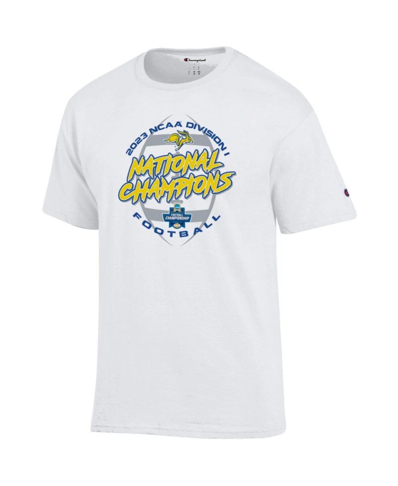 Men's White South Dakota State Jackrabbits 2023 FCS Football National Champions Locker Room T-shirt
