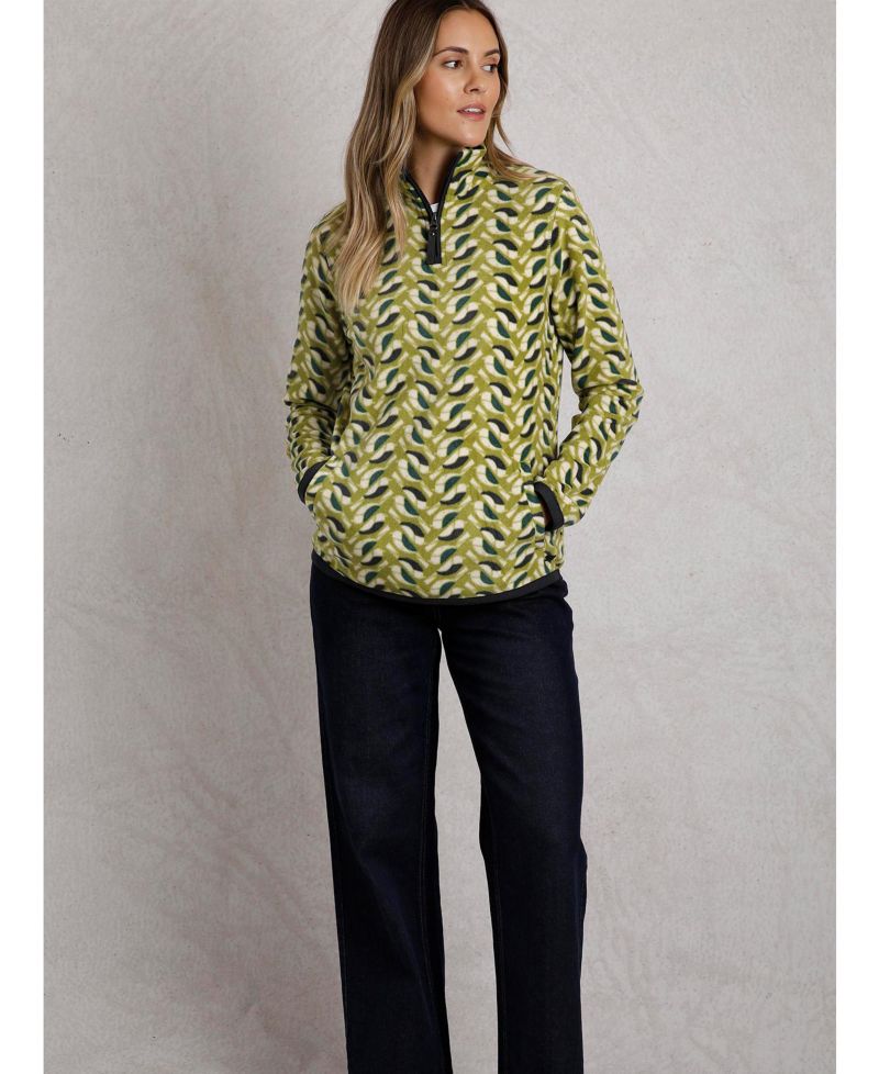 Women's Reena 1/4 Zip Printed Microfleece