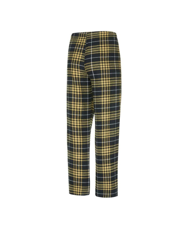 Men's Black/ New Orleans Saints Vector T-Shirt Flannel Pants Sleep Set
