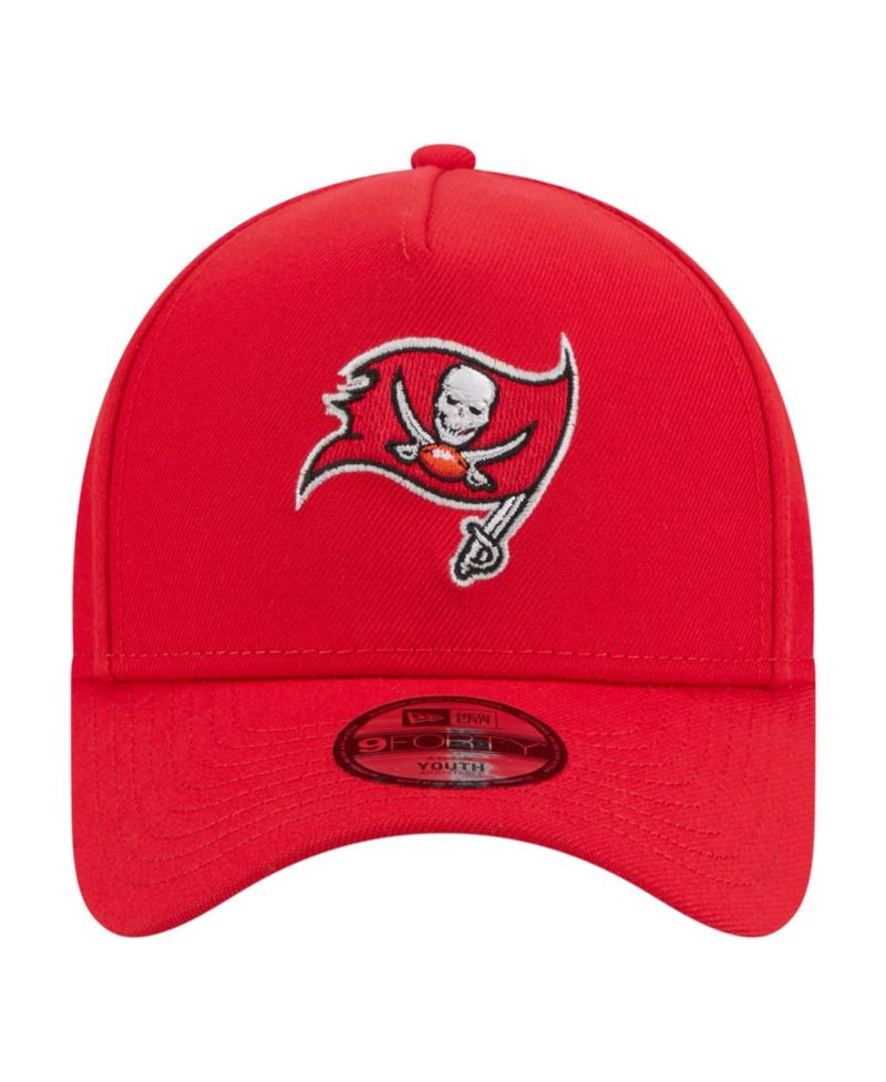 Big Boys and Girls Red Tampa Bay Buccaneers 9FORTY A-Frame Adjustable Hat