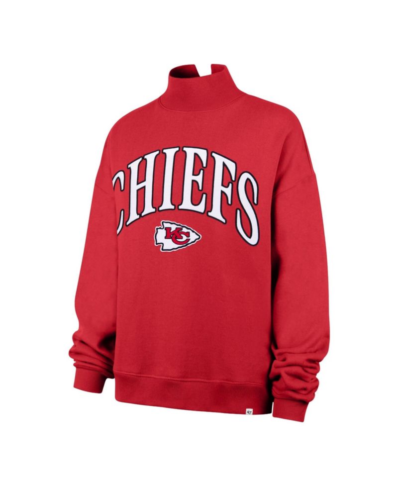 Women's Kansas City Chiefs Vantage Oversized Mock Neck Sweatshirt