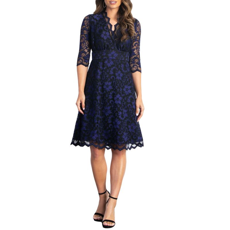 Women's Mon Cherie Floral Lace Cocktail Dress