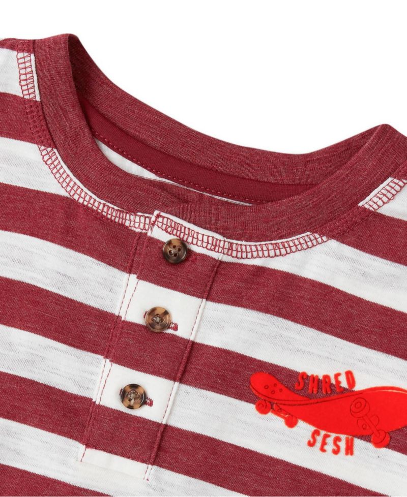 Boys' 4-20 Long-Sleeve Striped Raglan Henley
