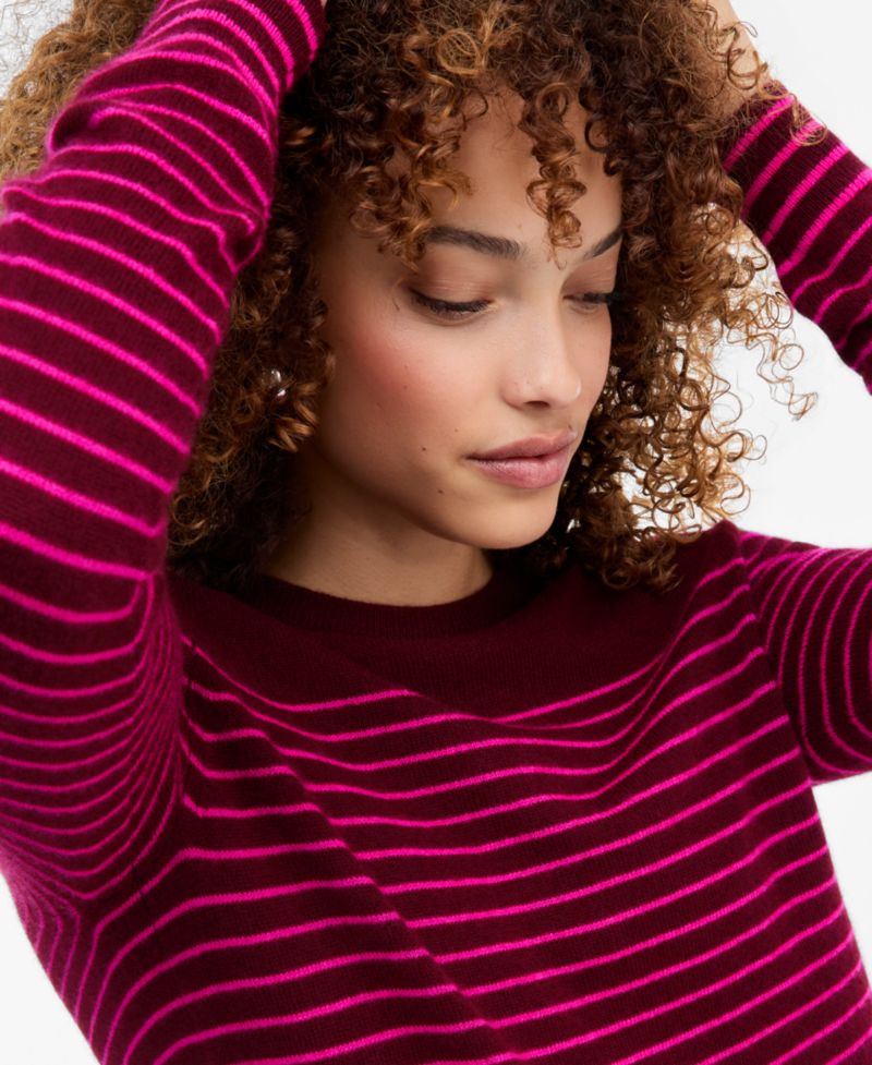 100% Cashmere Women's Petite Long-Sleeve Crewneck Sweater