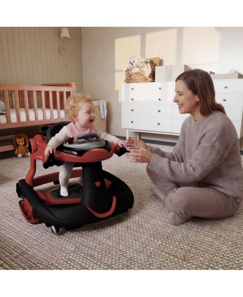 Convertible Baby Activity Walker with Adjustable Height, Foldable Design and Interactive Play Features