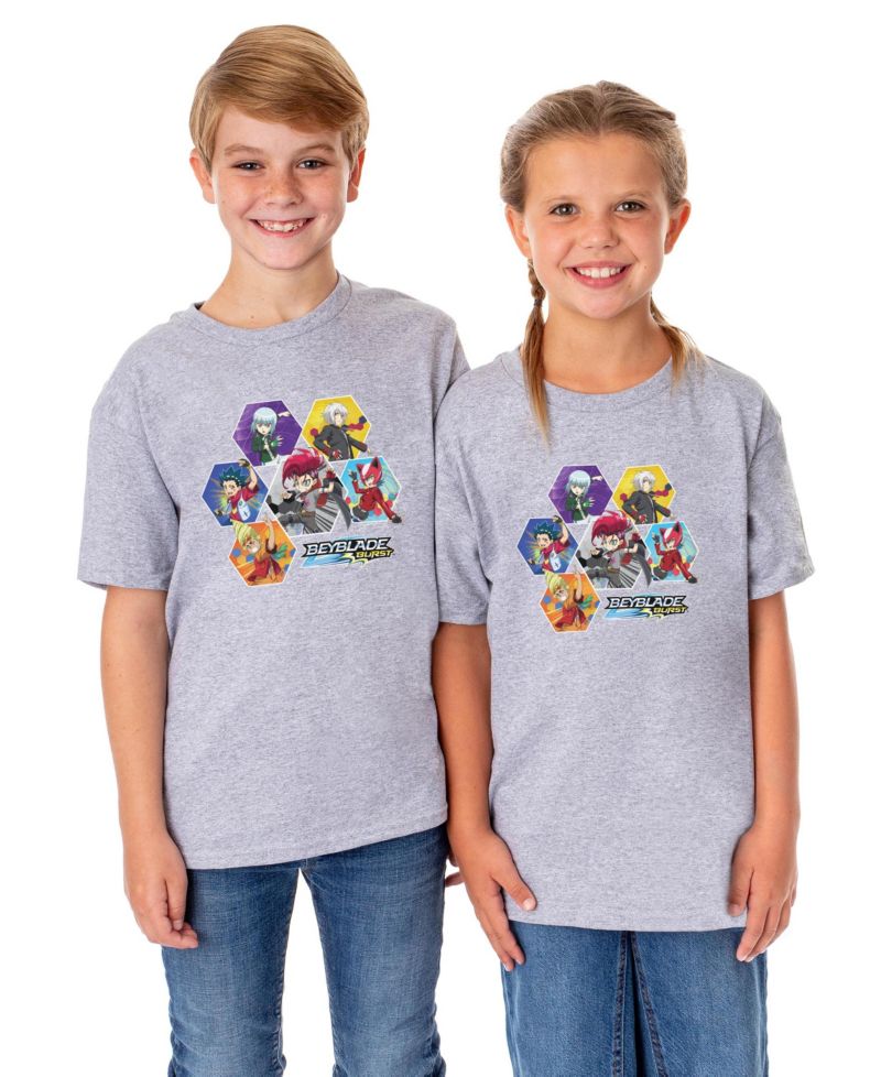 Burst TV Show Series Boys' XS - XL' Unisex Characters Crewneck T-Shirt