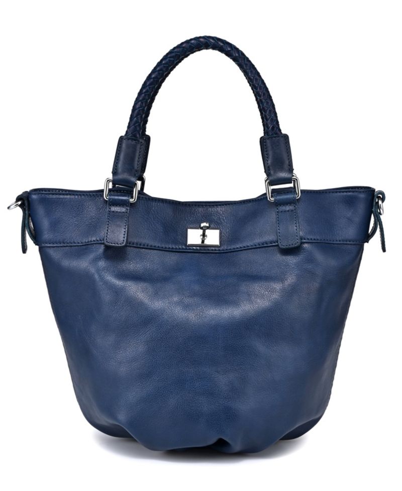 Pumpkin Small Leather Crossbody Bucket Bag