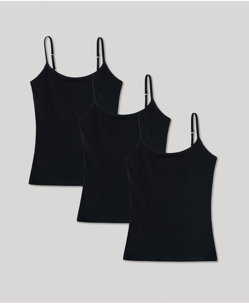 Women's Organic Cotton Everyday Shelf Bra Camisole 3-Pack