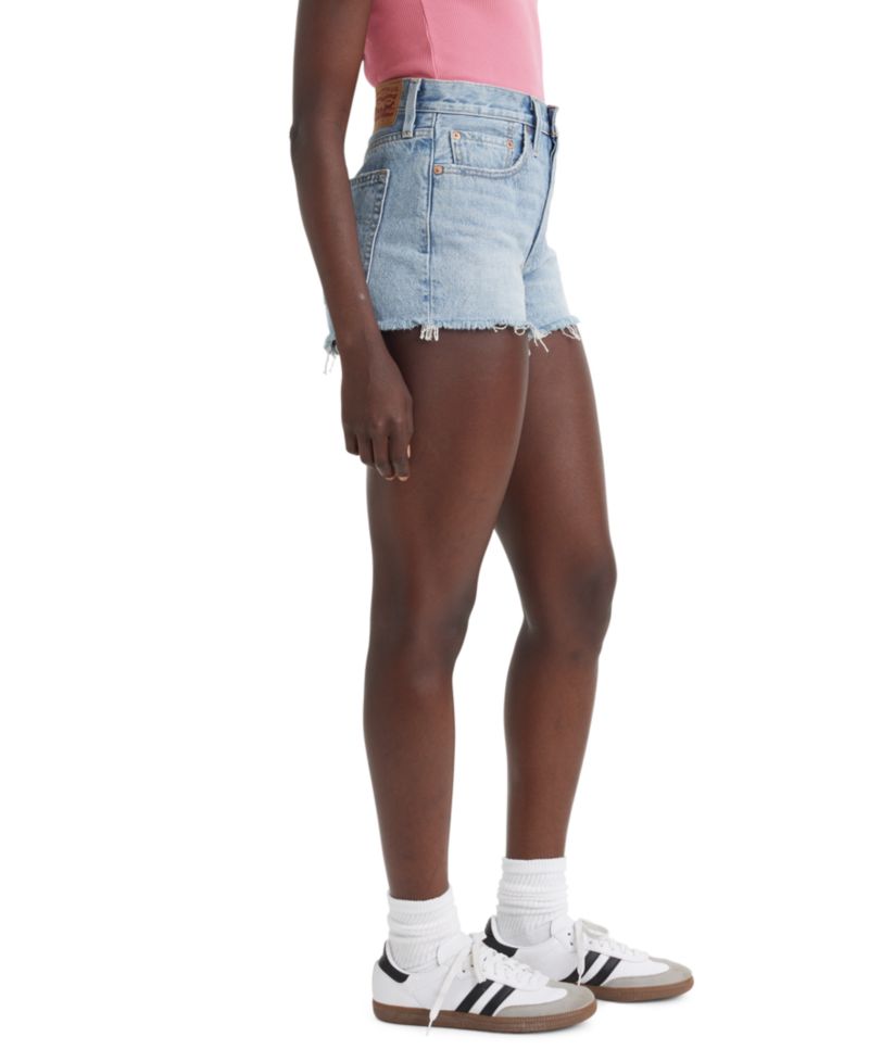 Women's 501 Button Fly Cotton High-Rise Denim Shorts