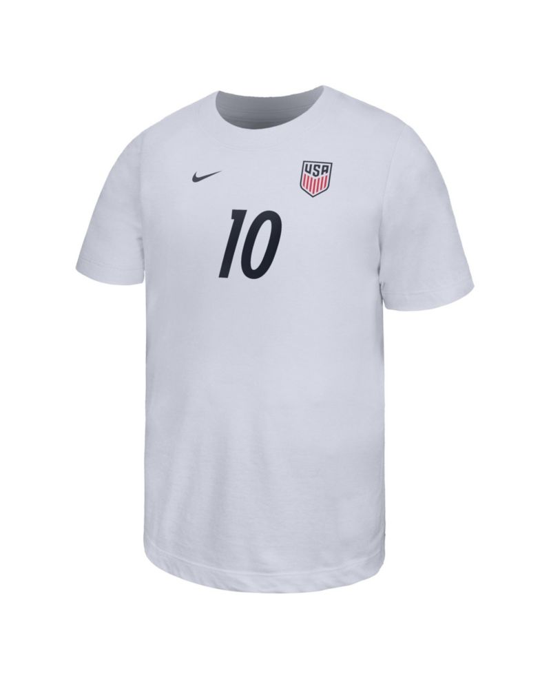 Big Boys and Girls Christian Pulisic White USMNT Home Player Name & Number T-Shirt