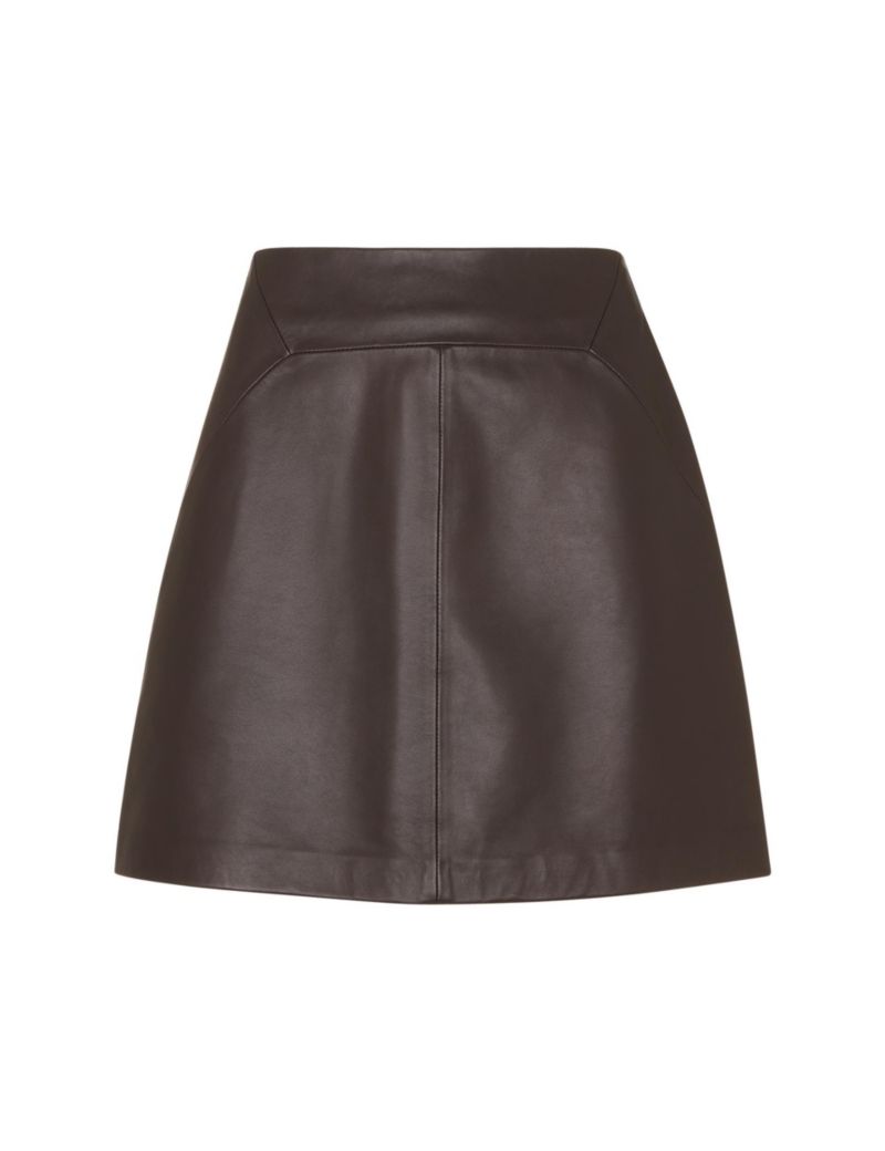 Women's Leather A Line Skirt