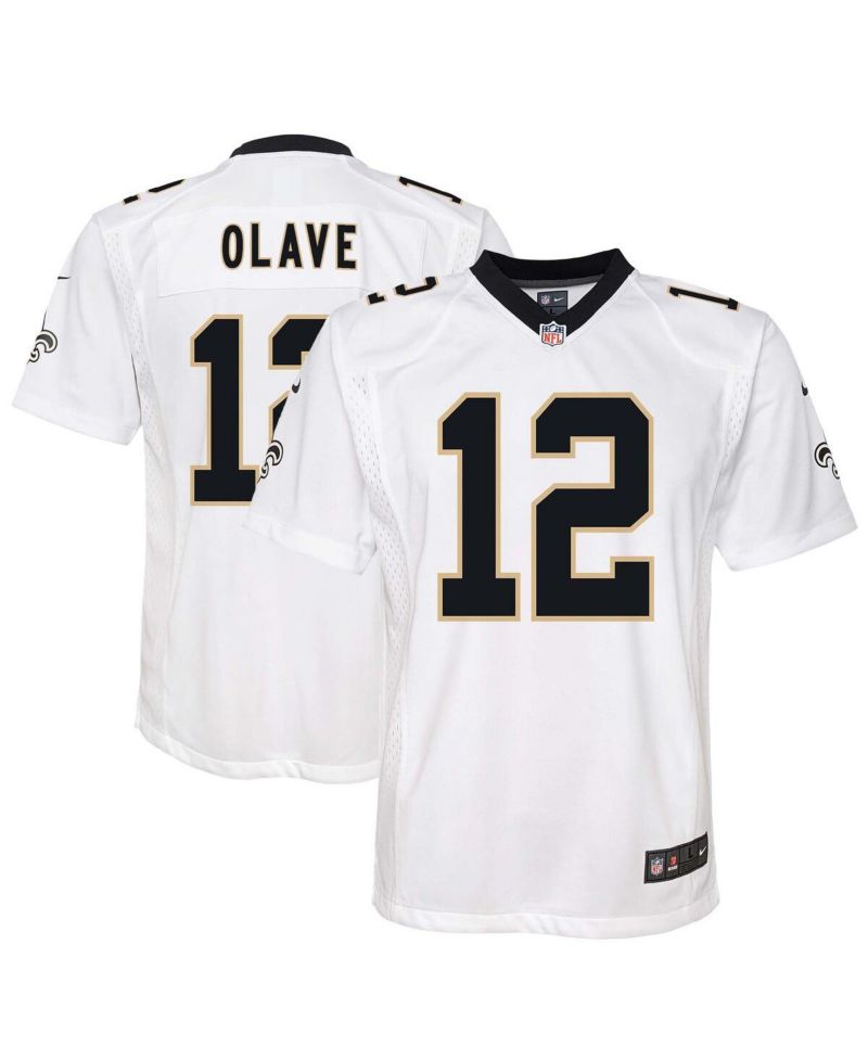 Big Boys and Girls Chris Olave White New Orleans Saints Game Jersey