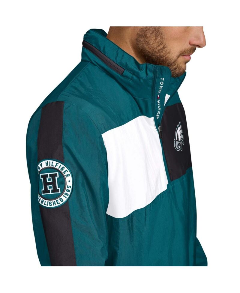Men's Green Philadelphia Eagles Gael Lightweight Half-Zip Hoodie Jacket