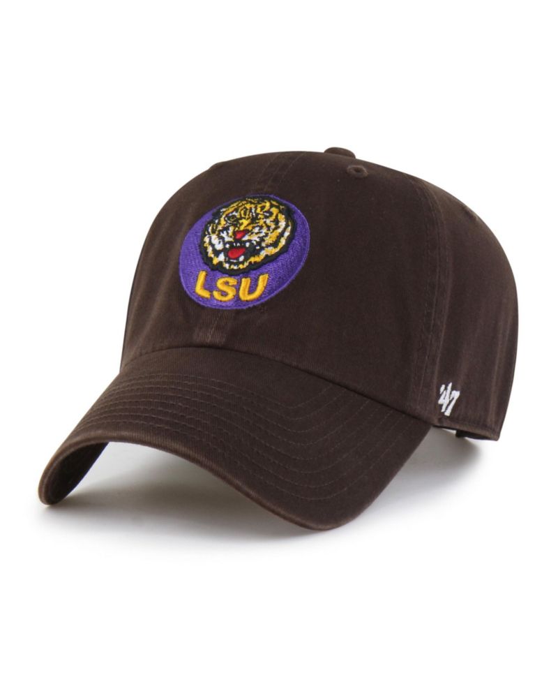 Men's '47 Brown LSU Tigers Vault Clean Up Adjustable Hat