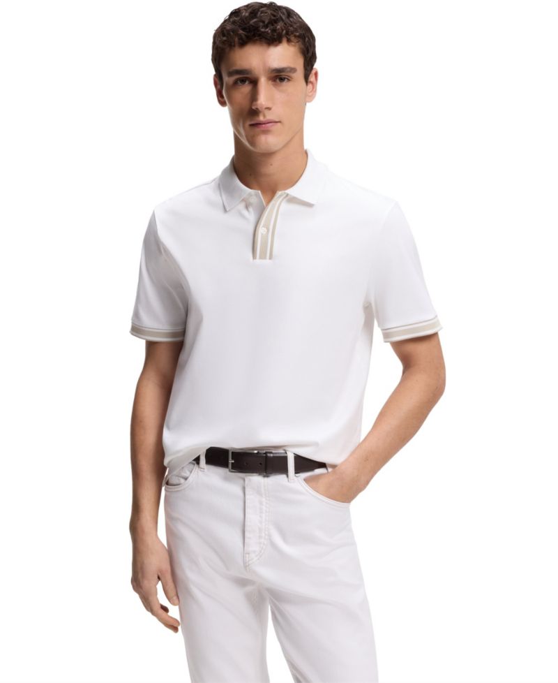Men's Mercerized-Cotton Regular-Fit Polo Shirt